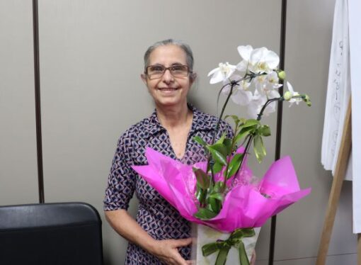 Homenagem à colaboradora Cleusa