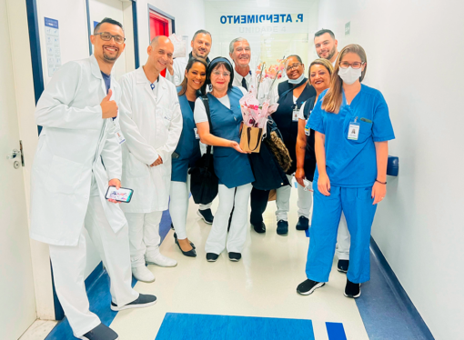 Colaboradora tem retorno cheio de amor